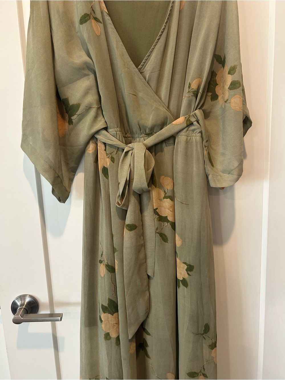 Baltic Born Kia Kimono Maxi Dress in Sage Green - Picture 8 of 11